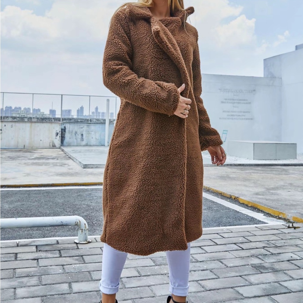 Cozy Brown Teddy Coat